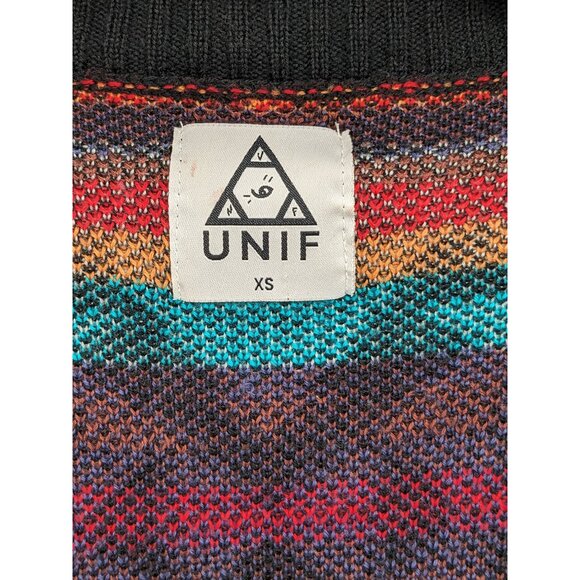 UNIF Knit Cardigan Women Size XS Aztec Pattern Open Front Boho Grunge Y2K Indie - Picture 8 of 10
